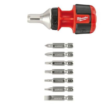 Milwaukee 8-in-1 Compact Ratchet Multi-Bit Driver